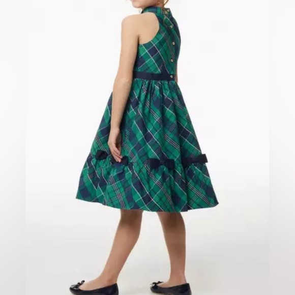 NWT - Janie and Jack Girl’s Ferry Green Tartan Party Dress - Size 5 - Picture 3 of 15